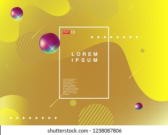 Colorful fluid geometric background. Liquid, flow, fluid background. Fluid 3d shapes composition. Modern abstract cover. Eps 10 vector