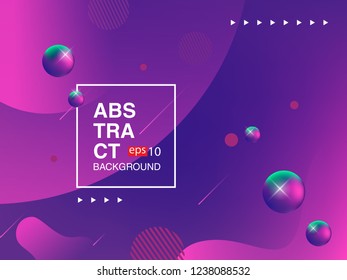 Colorful fluid geometric background. Liquid, flow, fluid background. Fluid 3d shapes composition. Modern abstract cover. Eps 10 vector