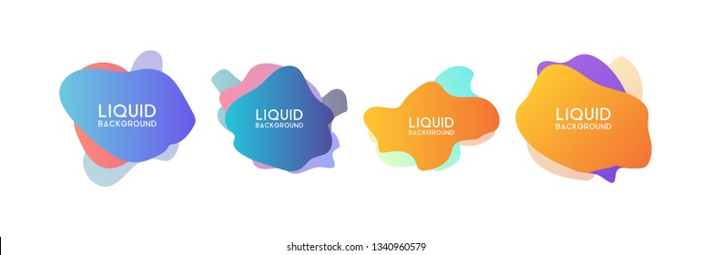 Colorful fluid gradient with abstract shapes. Template for logo, flyer, presentation, banner, poster or other creatives art.