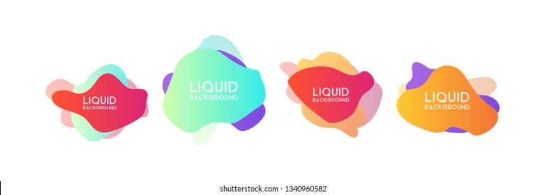 Colorful fluid gradient with abstract shapes. Template for logo, flyer, presentation, banner, poster or other creatives art.