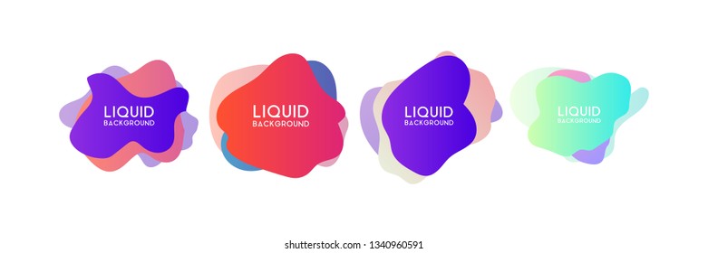 Colorful fluid gradient with abstract shapes. Template for logo, flyer, presentation, banner, poster or other creatives art.