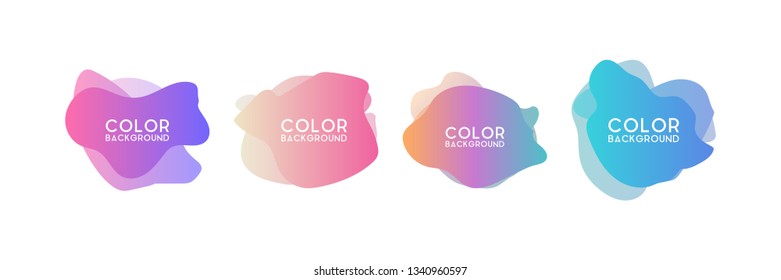 Colorful fluid gradient with abstract shapes. Template for logo, flyer, presentation, banner, poster or other creatives art.