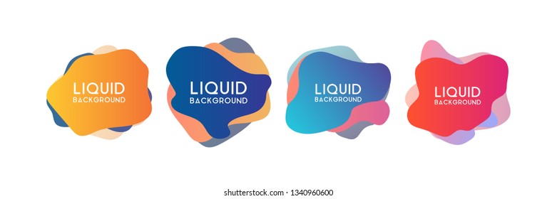 Colorful fluid gradient with abstract shapes. Template for logo, flyer, presentation, banner, poster or other creatives art.