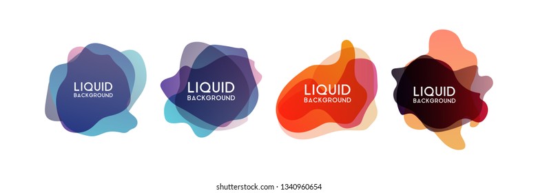 Colorful fluid gradient with abstract shapes. Template for logo, flyer, presentation, banner, poster or other creatives art.