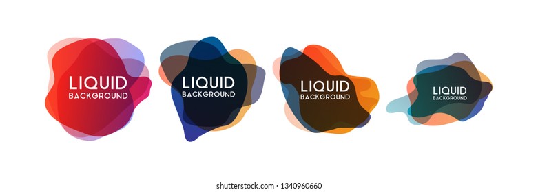 Colorful fluid gradient with abstract shapes. Template for logo, flyer, presentation, banner, poster or other creatives art.