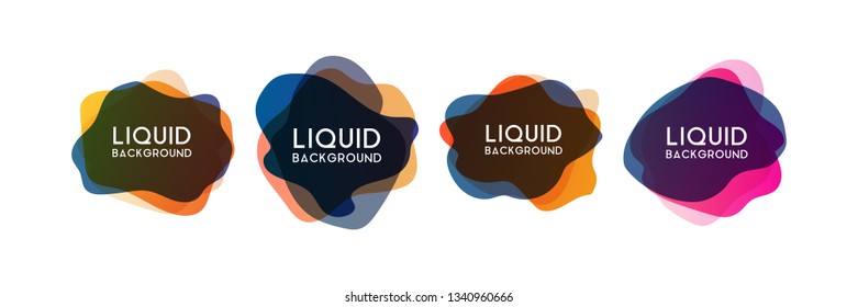 Colorful fluid gradient with abstract shapes. Template for logo, flyer, presentation, banner, poster or other creatives art.