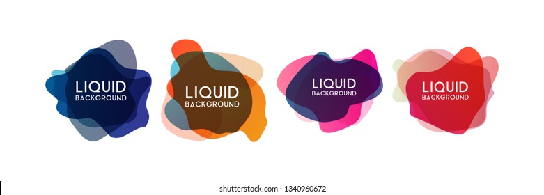 Colorful fluid gradient with abstract shapes. Template for logo, flyer, presentation, banner, poster or other creatives art.