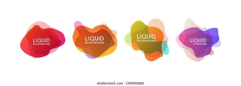 Colorful fluid gradient with abstract shapes. Template for logo, flyer, presentation, banner, poster or other creatives art.