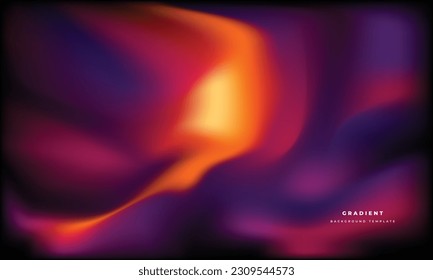 Colorful fluid gradient mesh background template copy space. Dynamic colour flow backdrop design for poster, banner, landing page, brochure, leaflet, pamphlet, booklet, or cover.