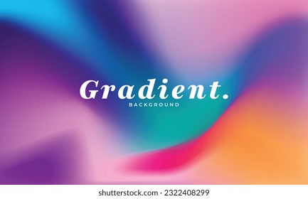 Colorful fluid gradient mesh background template copy space. Colour gradation backdrop design for magazine, poster. banner, landing page, brochure, cover, website, leaflet, or flyer.