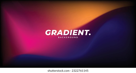 Colorful fluid gradient mesh background template copy space. Colour gradation backdrop design for magazine, poster. banner, landing page, brochure, cover, website, leaflet, or flyer.