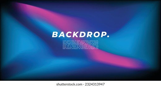 Colorful and fluid gradient mesh background template copy space. Dynamic colour gradation backdrop design for landing page, magazine, poster, banner, cover, or brochure.