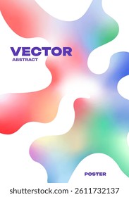 colorful fluid gradient shapes on white background