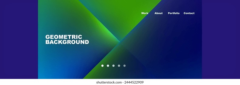 Colorful fluid gradient triangles and squares web site template. Vector Illustration For Wallpaper, Banner, Background, Card, Book Illustration, landing page