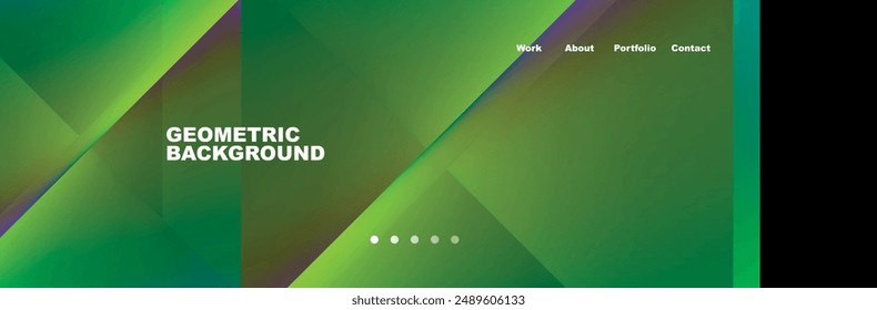 Colorful fluid gradient triangles and squares web site template. Vector Illustration For Wallpaper, Banner, Background, Card, Book Illustration, landing page