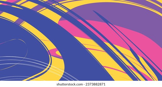 Colorful fluid liquid background design. fuchsia, yellow, purple color. Fluid shapes vector composition. 
