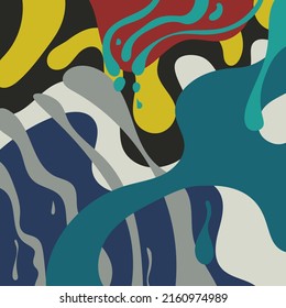 Colorful Fluid Liquid Pattern Abstract Background