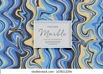 Colorful fluid marble texture - Vector rippled waves background - Cover Design