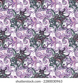 Colorful Fluid seamless pattern. Marbled effect Liquid inks template for your design, banner, flyer, business card, poster, wallpaper, brochure