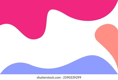 Colorful fluid shape Abstarct background design. Minimalist curve backdrop. Simple and modern background for poster