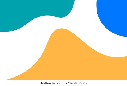 Forma fluida colorida Projeto de fundo abstrato. Fundo de curva minimalista. Fundo de design simples e limpo para cartaz, ilustração vetorial