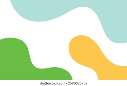 Colorful fluid shape background vector. Minimalist curve banner. Simple and modern background for poster