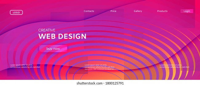 Colorful Fluid Shape. Flow 3d Motion. Wave Gradient Lines. Creative Fluid Shape. Modern Banner. Flow Flyer. Abstract Wallpaper. Geometric Landing Page. Bright Illustration. Fluid Shape.