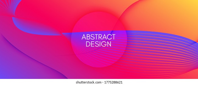 Colorful Fluid Shape. Flow Abstract Flyer. Vector Dynamic Lines. Technology Fluid Shape. Modern Pattern. Flow Liquid. 3d Landing Page. Geometric Background. Bright Magazine. Fluid Shape.