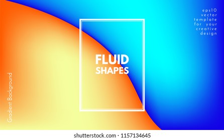 Colorful Fluid Shapes. Abstract Background with Gradient. 3d Composition with Bright Liquid. Eps10 Vector Illustration. Geometric Pattern with Fluid Elements for Cover, Banner, Poster, Business Design