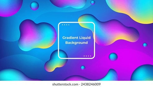 Colorful fluid shapes background vector design in eps 10