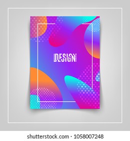 Colorful fluid shapes composition. Colorful geometric background.