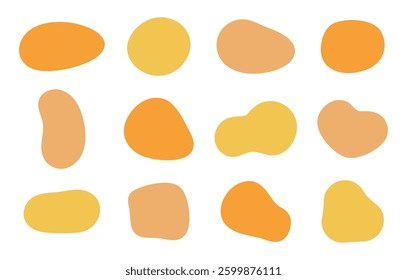 Colorful fluid shapes, decorative sets