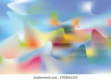 Formas fluidas coloridas se misturam dinamicamente, criando um gradiente abstrato delineante em um plano de fundo transparente