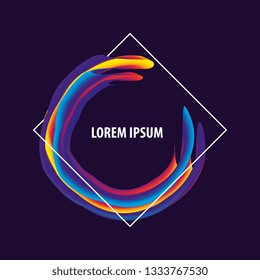 Colorful Fluid With Stroke And Blend Tool digital vector illustration image