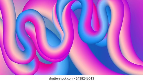 Colorful fluid tridimensional shapes background vector design in eps 10