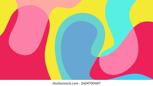 colorful and fluid vector liquid illustration for Summer theme and abstract theme