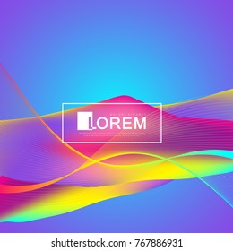 Colorful fluid waves with gradients. Futuristic trendy design. Modern vector template for your design