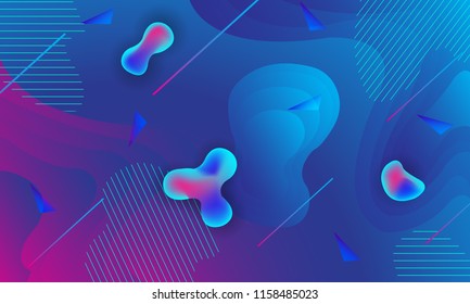 colorful fluid Wavy geometric background. Trendy shapes composition. Suitable For Wallpaper  Banner  Card  Book Illustration  Web Landing Page  and Other Related Creative 