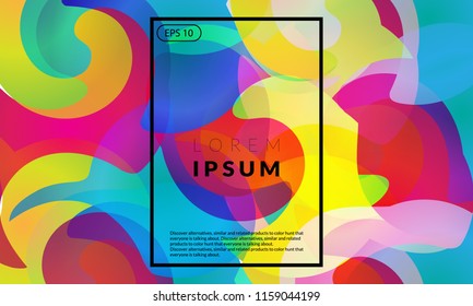 colorful fluid Wavy geometric background. Trendy shapes composition. Suitable For Wallpaper  Banner  Card  Book Illustration  Web Landing Page  and Other Related Creative 