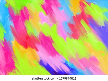 colorful fluorescent color hand painted abstract background