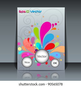 Colorful Flyer design - EPS10 vector background