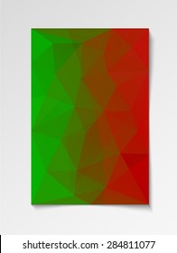 Colorful flyer design template 20. Polygonal style. Abstract background. Vector EPS 10.