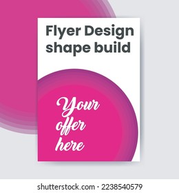 Colorful flyer design template only shape