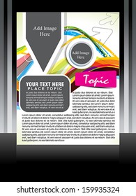 colorful flyer design vector illustration 
