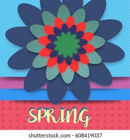 colorful flyer flower spring