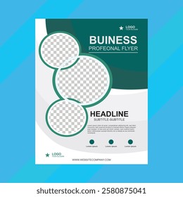 Colorful flyer template with flat design