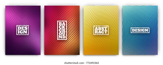 Colorful flyer template set - minimal cover designs - abstract geometric backgrounds with wavy lines Colorful flyer template set - minimal cover designs - abstract geometric backgrounds with wavy lines