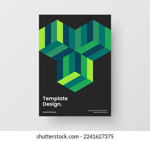 Colorful flyer vector design template. Multicolored mosaic tiles catalog cover concept.