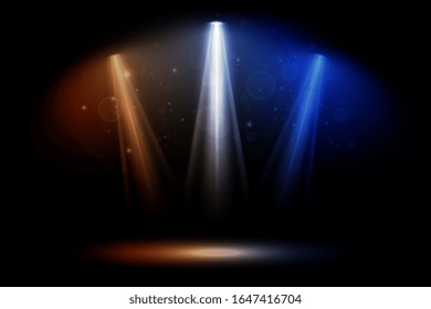 colorful focus spotlights club dance party background