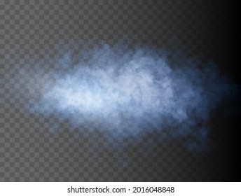 Colorful fog or smoke isolated, transparent special effect. Bright vector cloudiness, mist or smog background. Vector illustration